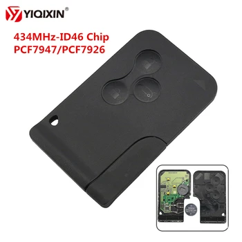 YIQIXIN 3 Butonul Smart Card-Cheie 434Mhz ID46 PCF7947/PCF7926 Chip Pentru Renault Clio Logan Megane 2 3 Pitoresc Telecomanda Cheie Auto Carte