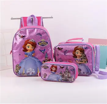 3pcs Disney princess pentru copii rucsac Elsa sac de creion desene animate cazul Înghețat fată băiat sac de cadouri pentru elev de școală