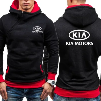 Barbati Hanorace Auto KIA Logo-ul de Imprimare Casual HipHop Harajuku Maneca Lunga Fleece cald Jachete cu Glugă Mens Jacheta cu fermoar
