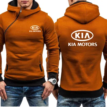 Barbati Hanorace Auto KIA Logo-ul de Imprimare Casual HipHop Harajuku Maneca Lunga Fleece cald Jachete cu Glugă Mens Jacheta cu fermoar