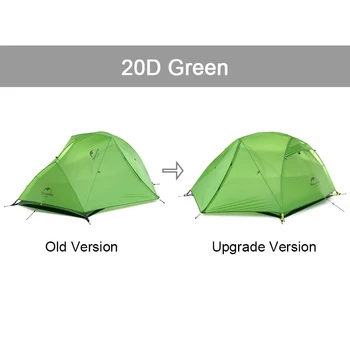 Naturehike Star River Camping Cort Modernizate Ultralight 2 Persoane 4 Sezon Cort plasă respirabil