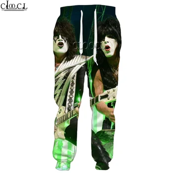 HX cele mai Noi Hip-Hop, Rock, Metal formatiei Kiss Pantaloni Bărbați Femei de Imprimare 3D Harajuku pantaloni de Trening Casual Streetwear Stil Jogging Pantaloni