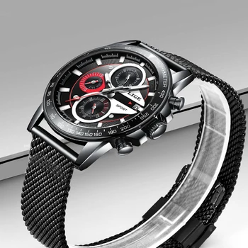 2020 LIGE Brand de Top Moda barbati Ceasuri Sport rezistent la apa Plasă din Oțel Inoxidabil Curea Cuarț Ceas pentru Bărbați Ceasuri Relogio Masculino