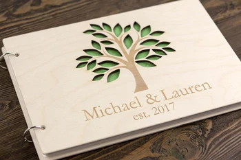 Green Tree Cartea de Oaspeti la Nunta, de Familie Copac, Carte de Oaspeti, Personalizate din Lemn, cadouri de nunta pentru invitati,cadouri Aniversare
