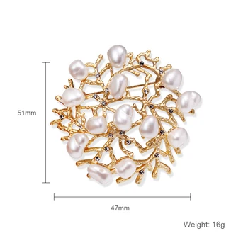Hongye Noua Moda Naturale Baroc Pearl Broșe Femei De Înaltă Calitate Pin Accesorii Aniversare/Zi De Naștere Rochie De Bijuterii 2020