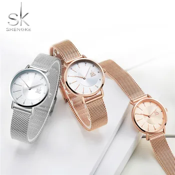 SHENGKE SK Femei Uita-te la Top Brand de Lux 2020 a Crescut de Aur Femei Brățară Ceas Pentru Femei Încheietura Ceas Montre Femme Relogio Feminino