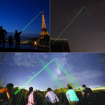 Puternic Green Laser pointer 1000m 532nm Verde Laser Focalizare Reglabilă Lazer lanterna cu Laser 303+Incarcator+Baterie 18650