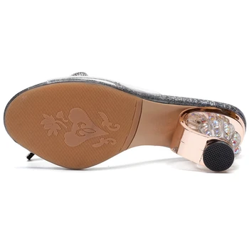 SIMLOVEYO 2019 Designer de Pantofi pentru femeie sandale de Vara pentru Femei din piele pantofi Transparente Papion Anormale tocuri A1727
