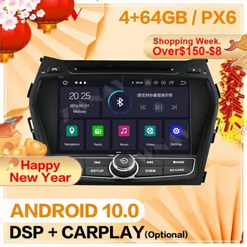 Carplay 2016 Pentru Hyundai IX45 Santa Fe Ecran Android GPS Jucător de Navigare Auto Audio Stereo Radio Recorde Unitatea de Cap