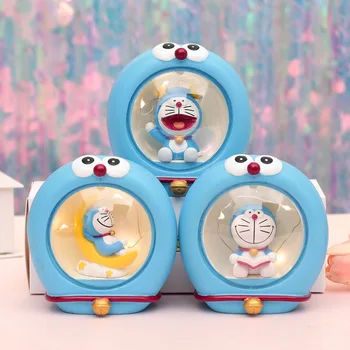 Doraemon Luna Rezervați Lumina De Noapte Rășină Cifre #2563 Acasă Decorare Jucării Brinquedo Colectie Jucarie Copii Cadou De Ziua De Nastere