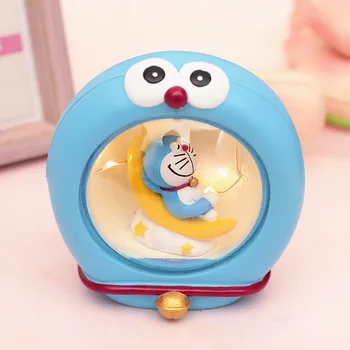 Doraemon Luna Rezervați Lumina De Noapte Rășină Cifre #2563 Acasă Decorare Jucării Brinquedo Colectie Jucarie Copii Cadou De Ziua De Nastere
