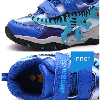 2020 Lumina de Iarnă Pantofi Băiat Adidasi Sport pentru Copii Dinozaur 3D Baieti Formatori de Primăvară de Tenis, Pantofi de Copii CONDUS Piciorul Copilului Purta