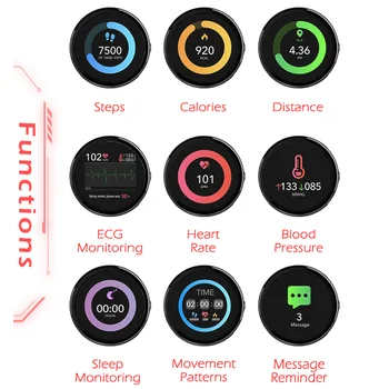 Marginea de nord Ceas Inteligent Om de Sânge de Presiune IP67 rezistent la apa Smartwatch 2020 Fitness Tracker Bratara Heart Rate Monitor ECG PPG