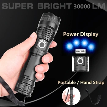 Lampă de puternic xhp50.2 cel mai puternic lanterna usb Zoom lanterna led lanterna xhp50 baterie Reîncărcabilă 18650 sau 26650 de vânătoare
