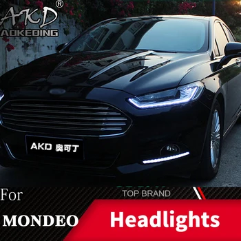 Lampă de cap Pentru Auto Ford Mondeo 2013-2017 Fuziune Faruri de Ceata Lumini de Zi de Funcționare Lumina DRL H7 LED Bi Xenon Bec Accesorii Auto