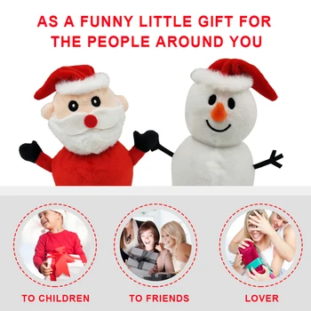 2020 Nou Flip-Om De Zăpadă Moș Crăciun Doll Reversibile Jucărie De Pluș Dublă Față-Verso Cadou Copii Fete Decor De Crăciun Cadouri