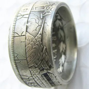 Hobo Monedă NOI Morgan Dollar Placat cu Argint Inel de Mana NE Dimensiune 8-16