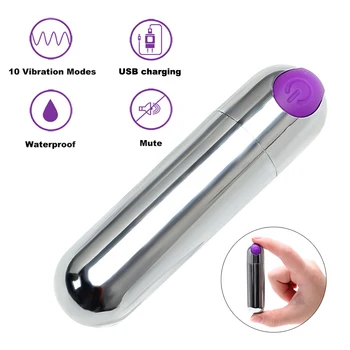 10 Viteza Mini Glonț Ușor De Transportat de Încărcare USB G-Spot Vibrator Adult Jucarii Sexuale Pentru Femei Lesbiene Penis artificial Vibratoare pentru Vagin Masturbator