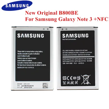 Original, Baterie B800BE pentru Samsung Galaxy Note 3 N900 N9006 N9005 N9000 N900A N900T N900P N900K 3200mAh cu NFC B800BU
