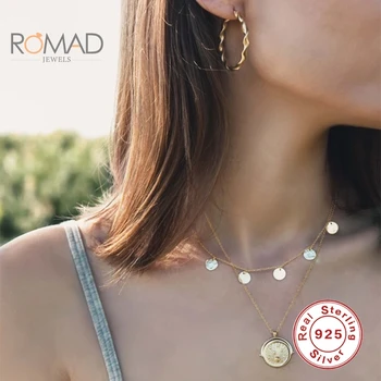 ROMAD 925 Sterling Silver Star Pandantiv Colier Pentru Femei la Modă de Bijuterii 2020 en-Gros Colier coreea Bijoux Femme