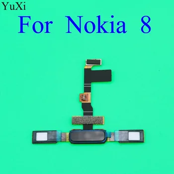 YuXi Senzor de amprente pentru Nokia 8 TA1004 TA1052 TA-1004 TA-1052 Butonul Home de Amprente Meniu Tasta de Retur Senzor Flex Cablul