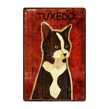 [ Kelly66 ] Câinele Și Pisica de Metal Semn Tin Poster Decor Acasă Bara de Perete de Arta Pictura de 20*30 CM Dimensiune Dy55