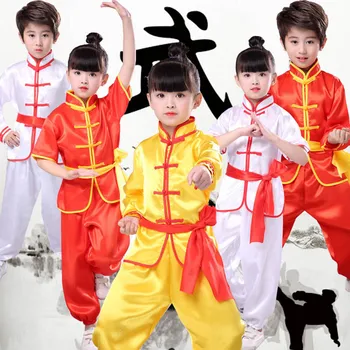 100-180cm Adult Tradițională Chineză Kung Fu Costume Bruce Lee Uniformă Moale Respirabil Copii Festivalul de Primăvară Purta de Halloween