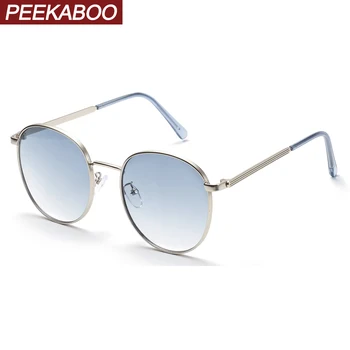 Peekaboo pătrat albastru ochelari de soare pentru femei pline cadru metalic de culoare retro ochelari de soare pentru barbati moda vara uv400