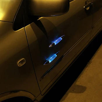 1 Buc Energie Solară Automobile Auto Reglabil Culoare Schimbătoare Stopuri Branhii De Rechin Forma De Lumina De Avertizare Pentru Accesorii Auto