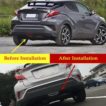 Stop spate Lampă Lumină de Frână Capacul Ornamental ABS Cromat pentru Toyota pentru CHR C-HR 2017-2018 Impermeabil, nu se Decoloreaza Rugina Ochi-prinderea Show