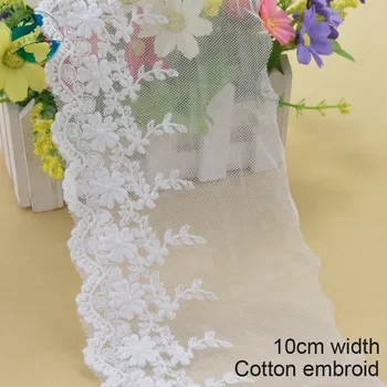 10yards de 10 cm lățime Bumbac broda dantela cusut panglica de dantela asieta dantelă de nunta DIY Accesorii de Îmbrăcăminte francez doll dantela#3952
