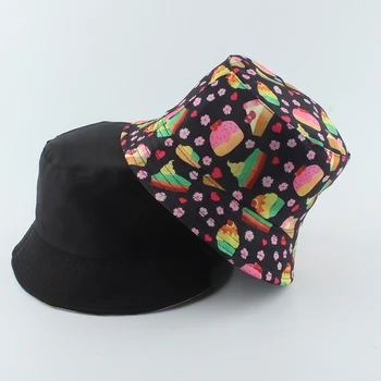 Vara inghetata de Imprimare Panama Găleată Pălării Pentru Femei de Moda Reversibile Bob Chapeau Femme Hip hop Capac Gorro Bărbați Pălărie de Pescar