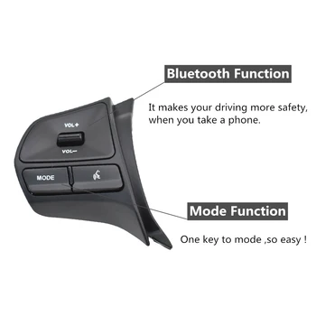 Pentru KIA K2 RIO 2011-audio pe volan de volum de control de muzică buton comutator cu Bluetooth telefon sunet de fundal