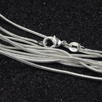 Timp de 16 24inch (40-60cm) Autentice Solid 925 Sterline de Argint Coliere Coliere 1mm Lanțuri de Șarpe Colier pentru Femei YDHX01