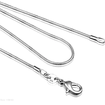 Timp de 16 24inch (40-60cm) Autentice Solid 925 Sterline de Argint Coliere Coliere 1mm Lanțuri de Șarpe Colier pentru Femei YDHX01