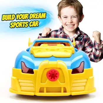 Lua în Afară de Masina de Curse Toys - Construieste-ti Propriul Mașină de Jucărie cu 30 Bucata Construcții Set，Masina de Curse Jucarii cu Sunete si Lumini & Drill