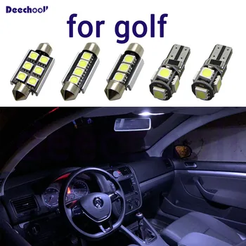 Canbus LED-uri auto de înmatriculare lampă+ interior dome harta lumini kit bec pentru Volkwagen pentru VW Golf 4 5 6 7 MK4 MK5 MK6 MK7 1998-2018