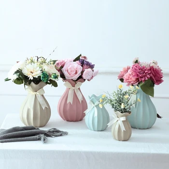Vaza ceramica decor acasă frunze de Lotus vaza Vaza de Flori cadou creativ Camera de Studiu masă vaze de flori pentru acasă Decor Nunta