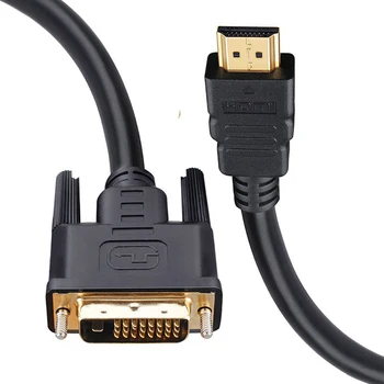 HDMI La DVI 24+1 pin Adaptor Placat cu Aur de sex Masculin DVI-D La HDMI de sex Masculin Cablu Pentru HDTV, DVD Proiector PlayStation 4 PS4/3 TV BOX