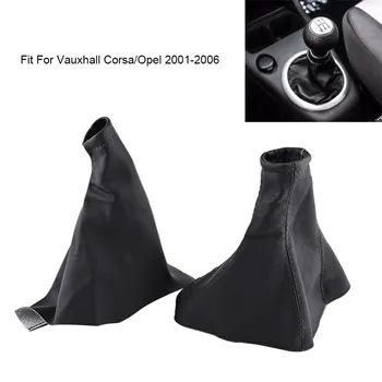 2 BUC Auto Gear Shift Stick Gaiter Cizme din Piele PU Capac de Praf Pentru Vauxhall Opel 2001-2006 Corsa B 1993-2000