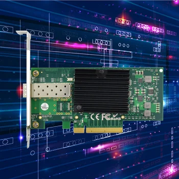 PCI-E X8 Card de Rețea Ethernet 10 Fibre Gigabit Server Adapter X520 10GbE Singur SFP+Fibre LC pentru 82599EN Cip