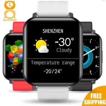 SUOLESHI® Brand Ceas Inteligent Bărbați Femei ECG 1.55 inch 240*240 HD IP68 rezistent la apa Pedometru Vreme Sport Smartwatch pentru Android