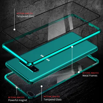 Metal Magnetic de Confidențialitate Caz Pentru Samsung Galaxy S10 S9 S8 S10E Plus S20 S20UItra A50 A70 A51 A71 Anti-Peeping Shell Acoperi Caz