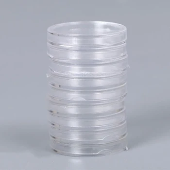 100buc/Cutie Caseta de Monedă Clar Rotund Suport Cutie de Depozitare din Plastic, Capsule de Afișare Cazuri Organizator Colecție de Cadouri