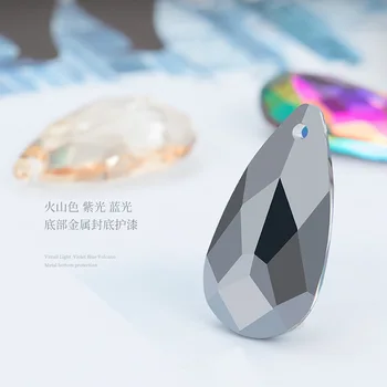O Gaură K9 Cristal de Sticlă 9x16mm 12x24mm formă de Picătură Stras Pentru Lampa de Bijuterii cercei colier Pandantiv