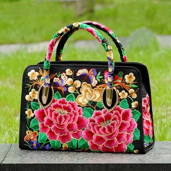 Frumos Broderie Național De Cumpărături Femei Genți De Mână!Florale Brodate Boem Doamna Umăr&Crossbody genti de Moda Multi-utilizare saci