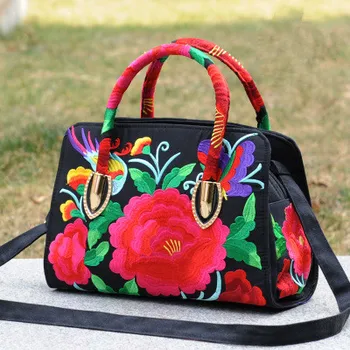 Frumos Broderie Național De Cumpărături Femei Genți De Mână!Florale Brodate Boem Doamna Umăr&Crossbody genti de Moda Multi-utilizare saci