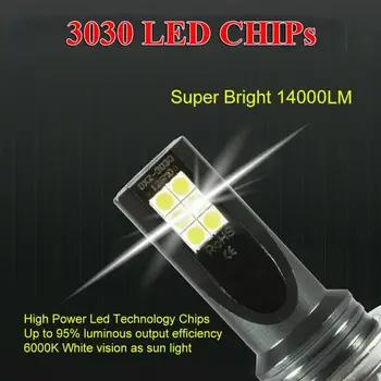 2 buc H1 LED Lumina de Ceață Faruri de Kituri Auto Becurile Farurilor de Ceață Condus Lumina de 100W 14000LM 6000K Alb Lămpi Accesorii Auto