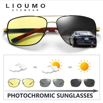 LIOUMO Brand Polarizat ochelari de Soare Barbati Fotocromatică Ochelari de Soare Femei Conducere Ochelari Anti-Orbire UV400 Ochelari de cal gafas de sol hombre