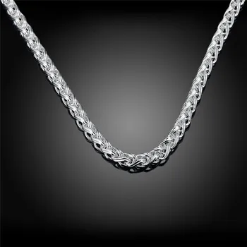 Moda pentru bărbați bijuterii argint 925 lanțuri colier 6mm Răsucite lanțuri groase colier pentru femei bijuterii fine 20inch